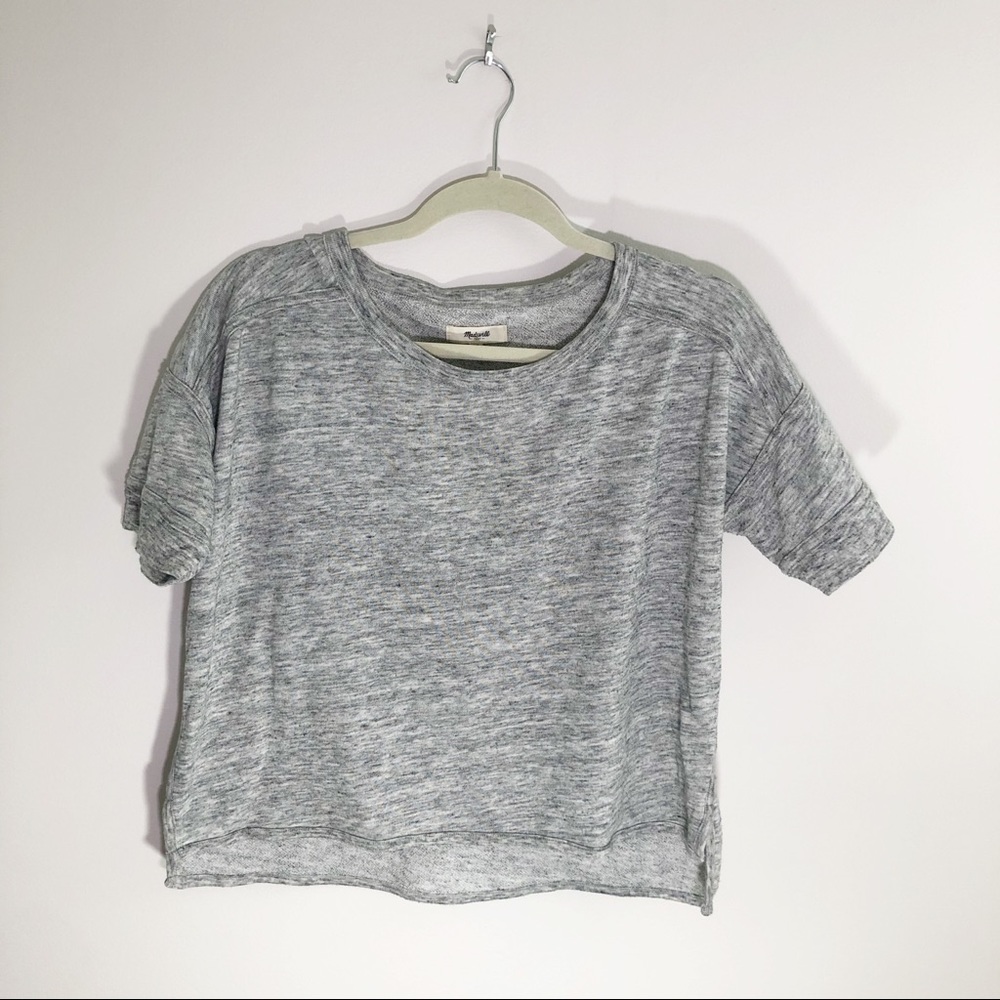 Madewell boxy heather grey shirt